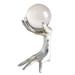 Global Views Hands on Sphere Holder Metal in Gray/Yellow | 12.25 H x 8.25 W x 8.25 D in | Wayfair 8.82921