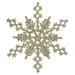 The Holiday Aisle® Glitter Snowflake Ornament Plastic in Brown | 0.5 H x 6.25 W x 0.55 D in | Wayfair B2761766DA134209BA601740CEF0D59E