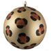 The Holiday Aisle® Matte Copper Gold w/ Black Glitter Leopard Ornament Plastic in Black/Yellow | 6 H x 6 W x 6 D in | Wayfair