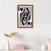 Oliver Gal Black & White Queen Mirror Floater Frame Graphic Art Print on Canvas in White/Brown | 54 H x 36 W x 1.5 D in | Wayfair