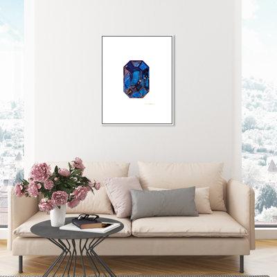 Oliver Gal Baguette by Glitter Enthusiast - Painting on Canvas in Blue | 24 H x 20 W x 1.5 D in | Wayfair 41893_20x24_CANV_WFL
