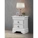 Glory Furniture Verona G6702-N Nightstand, Metallic Black Wood in White | 21 H x 24 W x 16 D in | Wayfair G6790-N