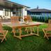 Chic Teak Kasandra Rectangular Teak Wood Outdoor Extension Dining Table, 71 to 94 inch (Table Only)