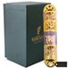 Matashi Hand Painted Enamel Mezuzah Embellished with a Floral Design with Gold Accents and High Quality Crystals