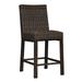 Handwoven Wicker Frame Aluminum Barstool with Foam Seat, Set of 2 - 44.25 H x 20.5 W x 26.5 L Inches