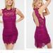 Free People Dresses | Free People Daydream Bodycon Lace Mini Dress Magenta Size Small Nwt | Color: Pink/Purple | Size: S