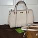 Kate Spade Bags | Kate Spade White/Off-White Satchel Bag With Attachable Crossbody Strap | Color: Cream/White | Size: Os