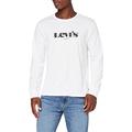 Levi's Men's Std Graphic Tee T-Shirt, Mv Logo+ Ls White, M