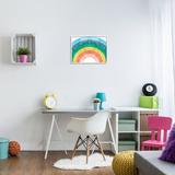 Stupell Industries Kids' Abstract Watercolor Pattern Rainbow Blue Green Pink XXL Stretched Canvas Wall Art By Daphne Polselli Canvas | Wayfair