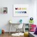 Stupell Industries Wild One Forever Phrase Rainbow Typography Kids' Adventure Gray Farmhouse Rustic Oversized Framed Giclee Texturized Art By Daphne Polselli Canvas | Wayfair