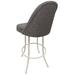Williston Forge Swivel Metal Counter Bar Stool 26" M-235 - Basin Beige - Coffee Upholstered/Metal in White | 44 H x 25 W x 23 D in | Wayfair