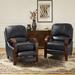 17 Stories Hardge 29.92" Wide Manual Standard Recliner Faux Leather/Stain Resistant/Genuine Leather/Water Resistant in Brown | Wayfair