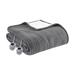 Serta Fleece to Sherpa Heated Blanket Polyester in Gray | 100 W in | Wayfair ST54-0105