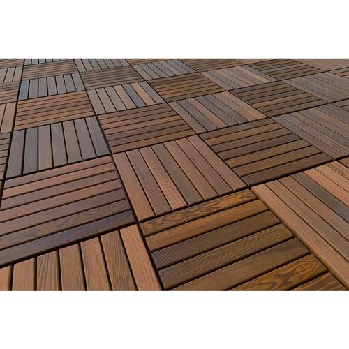 Hexim – Terrassenfliesen 33x33cm Klickfliesen Thermoesche Holzfliesen Balkonfliesen: 18 Stk / 1