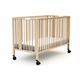 Lit bébé pliant professionnel 60x120 hêtre verni