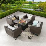 Patio Festival 5-Piece Outdoor Fire Pit Conversation Set