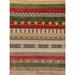 Tribal Gabbeh Kashkoli Oriental Wool Area Rug Handmade Foyer Carpet - 4'7" x 6'5"