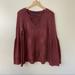 American Eagle Outfitters Tops | American Eagel Bell Sleeve V Neck Sweater | Color: Pink/Red | Size: M