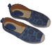 Coach Shoes | Boho Coach Tea Rose Astor Espadrilles In Dusty Blue Footwear | Color: Blue/Tan | Size: 7