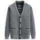 yuyungongsi Mens Classic Button Up Gentleman Cardigan Long Sleeve Cardigans Relax Fit V-Neck Long Sleeve Sweater with Button & Pockets Light Grey