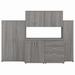 Bush Business Furniture Universal 6 Piece Modular Garage Storage Set with Floor and Wall Cabinets in Platinum Gray - Bush Business Furniture GAS002PG