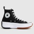 Converse run star hike hi trainers in black & white