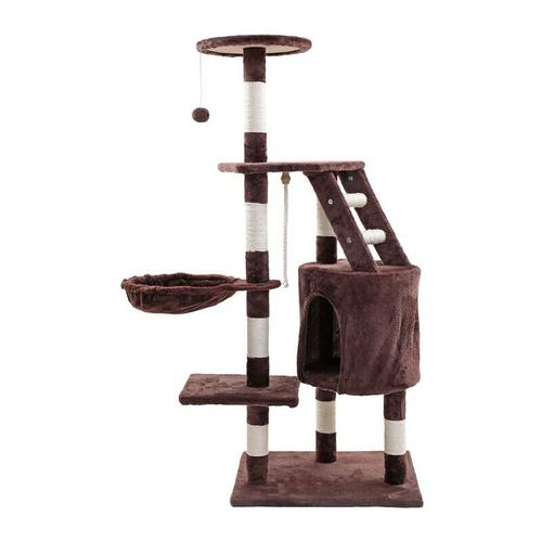 Kratzbaum Katzenbaum Katzenkratzbaum 118 cm xl Kletterbaum Spielbaum für Katzen Braun