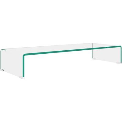 Tv Stand/Monitor Riser Glass Clear 80x30x13 cm Vidaxl Transparent