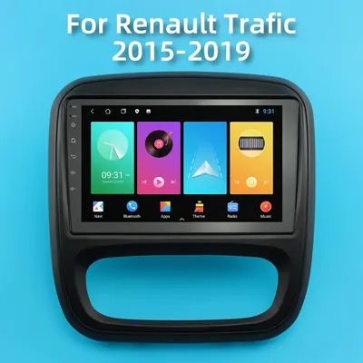 Autoradio Android 2 Din pour Renault Trafic 3 Opel Vivaro B 2014-2022 Navigation GPS lecteur