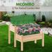 MCombo 2-tier Raised Flower Garden Bed Shelf, Wood 0836 - 33.9" x 33.7" x 19.7"