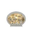 FPL Festive Wooden Oval Winter Village Scene with 10 LEDs, Battery Operated