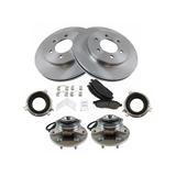 2005 Ford F150 Front Brake Pad and Rotor and Wheel Hub Kit - TRQ BKA19696