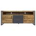 Austen Natural Acacia Wood TV Stand with Doors - Yosemite Home Décor 210046