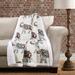 Lush Decor Hati Elephants Sherpa Throw