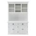 Classic White Buffet Hutch Unit with 2 Adjustable Shelves - 57.09" W x 86.61" H x 19.69" D