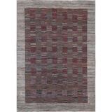 Geometric Gabbeh Kashkoli Oriental Wool Area Rug Hand-knotted Carpet - 4'10" x 6'4"