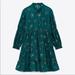 Zara Dresses | Green Floral Zara Dress | Color: Green | Size: S