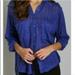 Free People Tops | Free People Beach Royal Blue Button Down Blouse | Color: Blue | Size: M