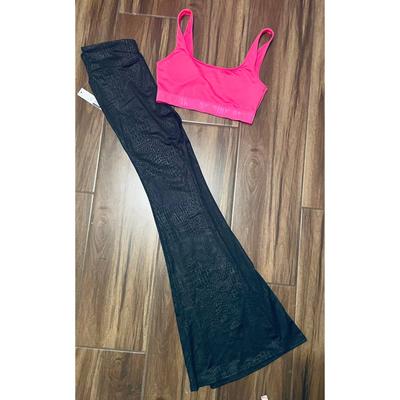 Victoria's Secret Pants & Jumpsuits | Fc Plus Women's Workout Gear Gym Wear Leggings In Grey Blue One Size Fits All | Color: Pink | Size: S