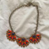 J. Crew Jewelry | J.Crew Statement Necklace - Orange And Navy | Color: Blue/Orange | Size: Os