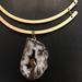 Anthropologie Jewelry | New Anthropologie Crystal Agate Geode Necklace Very Unique | Color: Black | Size: Os