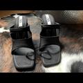 Zara Shoes | Heeled Neoprene Sandals | Color: Black | Size: 10