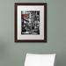 Trademark Fine Art 'NYC Bistro' Framed Photographic Print Canvas in Green | 20 H x 16 W x 0.5 D in | Wayfair PH0267-W1620MF