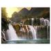 East Urban Home 'Beautiful Waterfall in Vietnam' Framed Photographic Print on Wrapped Canvas in Green | 8 H x 12 W x 1 D in | Wayfair