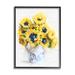 Stupell Industries Country Inspired Sunflower Bouquet Blue Pattern Vase Oversized Wall Plaque Art By Ziwei Li Canvas in Yellow | Wayfair