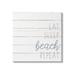 Stupell Industries Eat Sleep Beach Repeat Phrase Planked Pattern Wall Plaque Art By Kim Allen Canvas in White | 30 H x 30 W x 1.5 D in | Wayfair