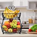 Sorbus Fruit Basket Display Stand, 2-Tier, For Vegetable, Fruit & Bread Counter Storage For Kitchen, Bathroom | 15.75 H x 7.5 W x 12.25 D in | Wayfair