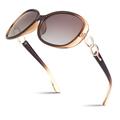 SUNIER Luxury Women Polarized Sunglasses Retro Eyewear Oversized Goggles 100% UV