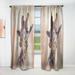 Designart 'Portrait of A Giraffe I' Farmhouse Curtain Single Panel