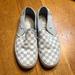 Vans Shoes | Checkered Light Blue Slip On Vans | Color: Blue/White | Size: 7
